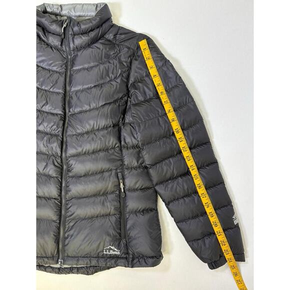 LL Bean Women’s Petite M Ultralight 850 Down Jacket Black Quilted Pertex DownTek - Picture 14 of 15